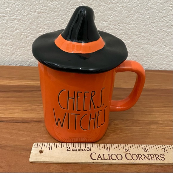 RAE DUNN Artisan Collection Cheers Witches Hat Topper Ceramic Halloween Mug - Picture 7 of 11